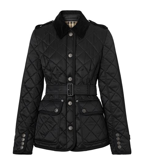 white burberry quilted jacket|burberry black quilted jacket women's.